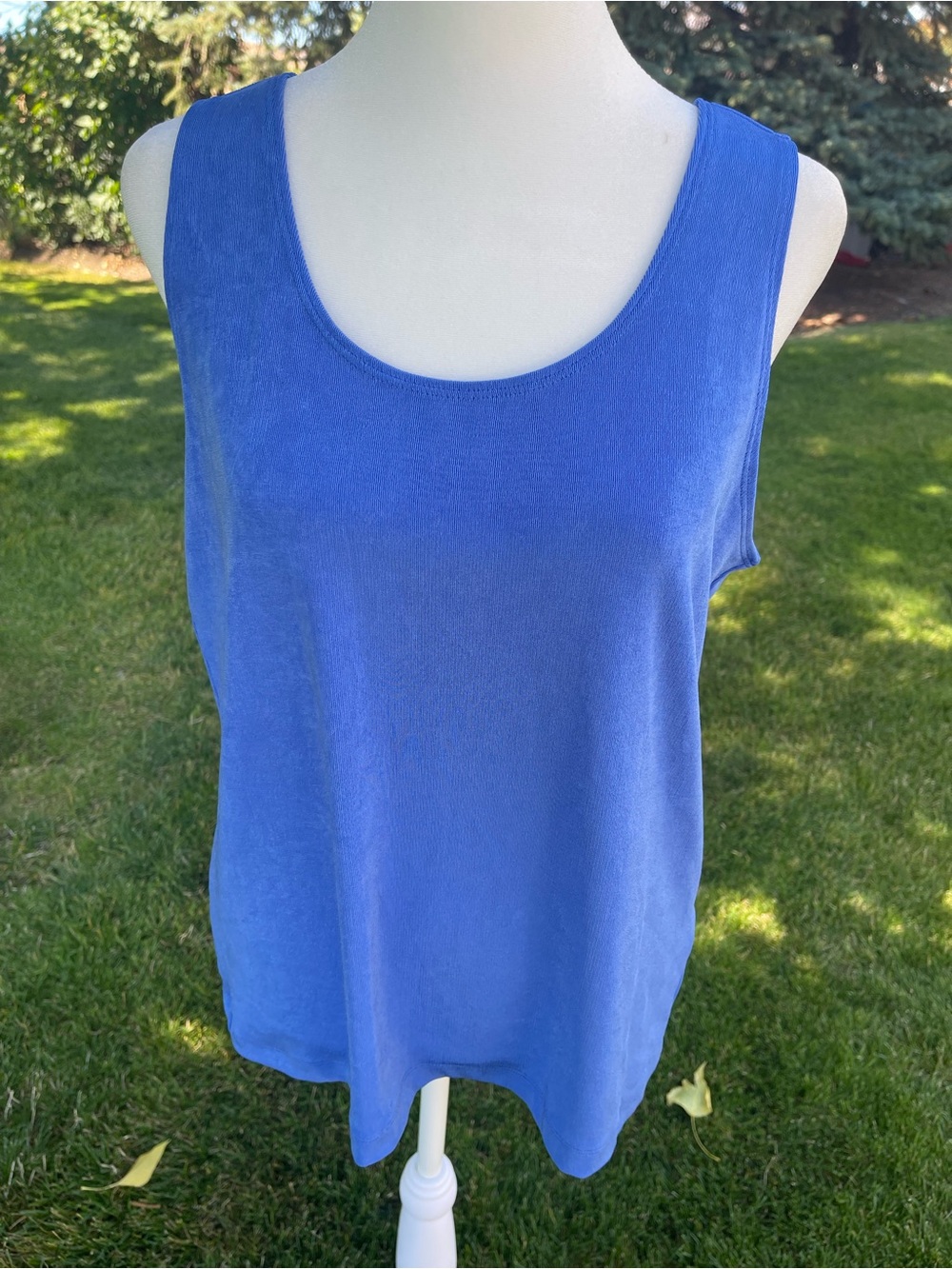 Travelers by Chicos Bright Blue Tank Size 2 Large